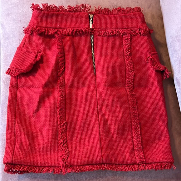 Tweed Red Skirt - Picture 4 of 4